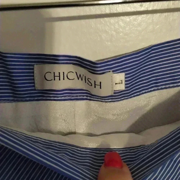 Chicwish Asymmetrical Blue Maxi Skirt - Picture 3 of 5